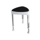 Triangular shower stool with soft seat Black