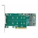 DeLOCK PCI Express x8 Card to 2 x internal NVMe M.2 Key M - Bifurcation - Low Profile Form Factor