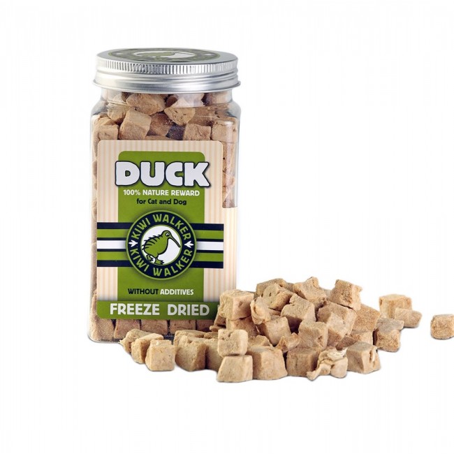 KIWI WALKER Freeze-dried treats Duck - treat for dog and cat - 80g