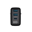 Havit UCLE001 EU - GaN three-port charger 30 W, black
