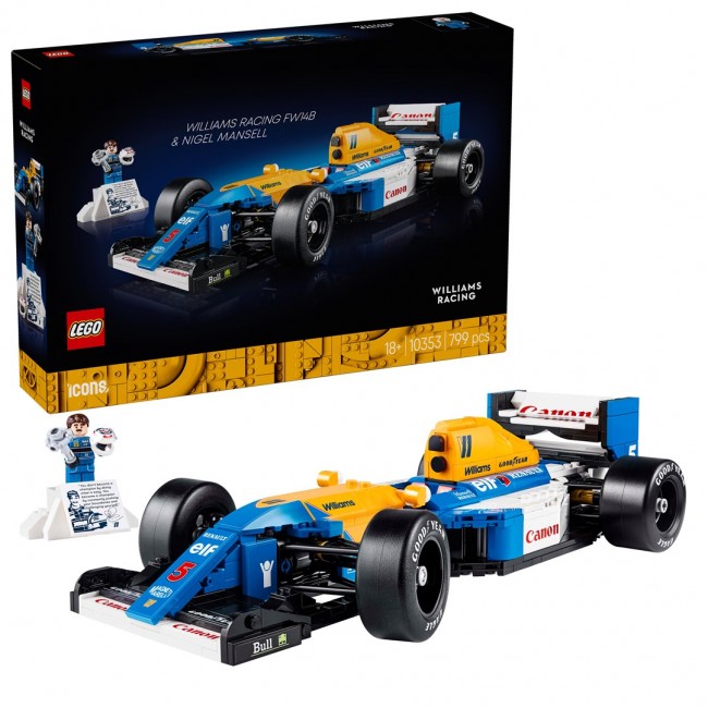 LEGO Icons 10353 Williams Racing FW14B i Nigel Mansell / Liczba element w: 799 / od 18 lat LEGO Icons 10353 Williams Racing FW14B i Nigel Mansell / Liczba element w: 799 / od 18 lat