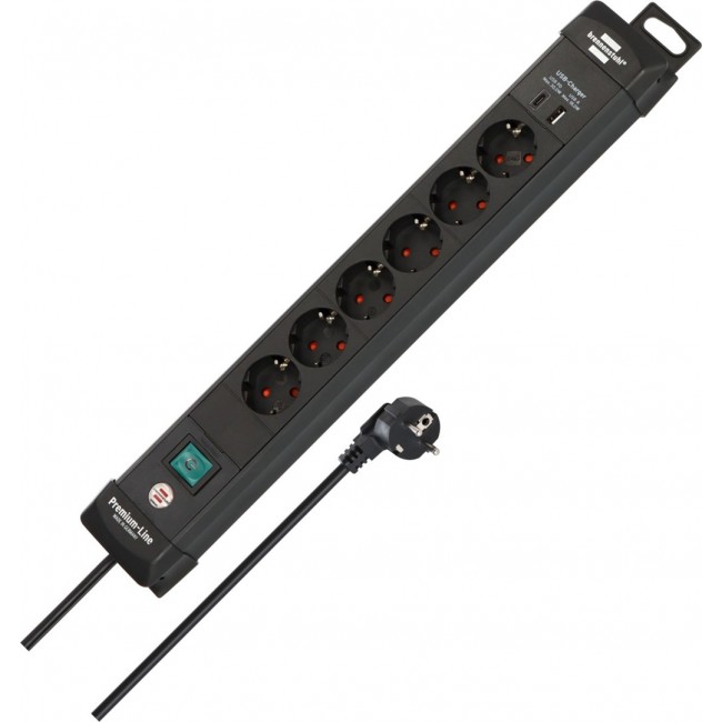 Brennenstuhl 1951160608 power extension 3 m 6 AC outlet(s) Indoor Black Brennenstuhl 1951160608 power extension 3 m 6 AC outlet(s) Indoor Black