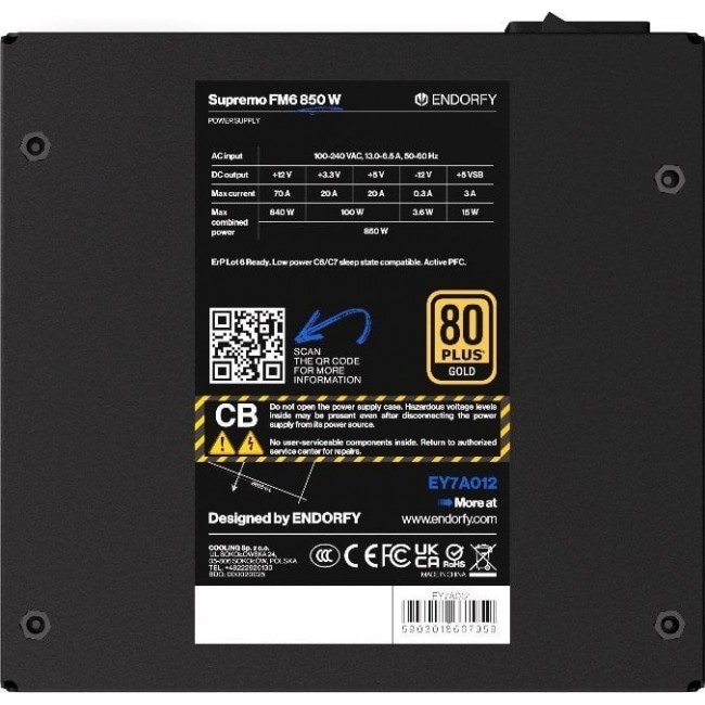 Endorfy Supremo FM6 850W (EY7A012) Black