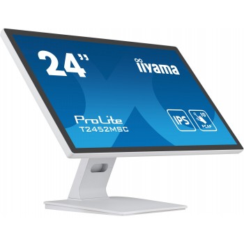 iiyama ProLite 23.8 PCAP 10pt touchscreen monitor featuring IPS panel technology, Edge-to-Edge glass design and anti fingerprint coating