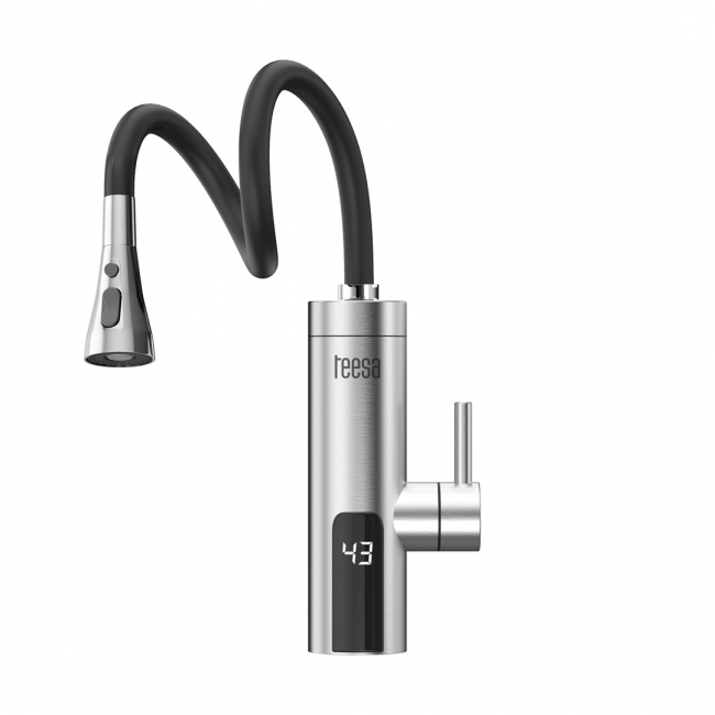 Teesa instantaneous water heater with flexible spout TSA4107 metal