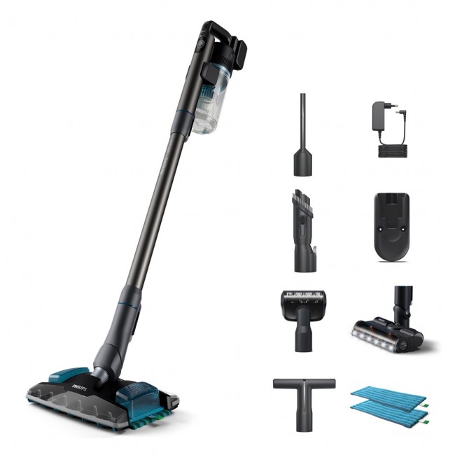 Philips 8000 series XC8055/01 stick vacuum/electric broom Battery Dry&wet Cyclonic Bagless 0.6 L Blue