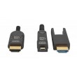 Manhattan HDMI to Micro HDMI Plenum-Rated Cable, 4K@60Hz (Premium High Speed), 70m, Active, Detachable HDMI Male (Type A), Male to Male, Black, Gold Plated Contacts, Lifetime Warranty