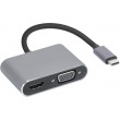 iBox IUHCHDVGA USB Type-C Hub 4-in-1 USB 3.0 + PD 100W + HDMI 4K 30Hz + VGA Full HD