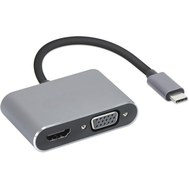 iBox IUHCHDVGA USB Type-C Hub 4-in-1 USB 3.0 + PD 100W + HDMI 4K 30Hz + VGA Full HD