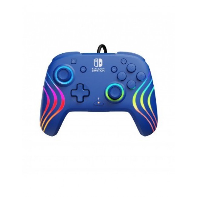 PDP Afterglow Wave Blue USB Gamepad Analogue / Digital Nintendo Switch, Nintendo Switch OLED