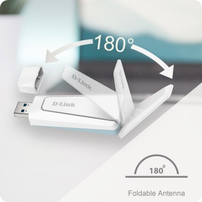 D-Link Wi-Fi 6 AX1800 USB 3.0 Dongle D-Link Wi-Fi 6 AX1800 USB 3.0 Dongle
