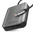 Axagon CRE-S3C Aluminum high-speed USB-C 3.2 Gen 1 memory card reader. 3 slots, UHS-II