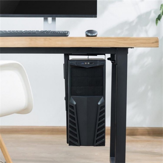 Techly ICA-CS 66 CPU holder Under desk CPU holder Black