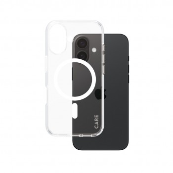 PanzerGlass CARE by Flagship Case Transparent Urban Combat w. White MagSafe iPhone 16