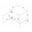 Cama INSERTO bedside cabinet, 2 pcs, 50x40x61.5 cm, black + LED Cama INSERTO bedside cabinet, 2 pcs, 50x40x61.5 cm, black + LED