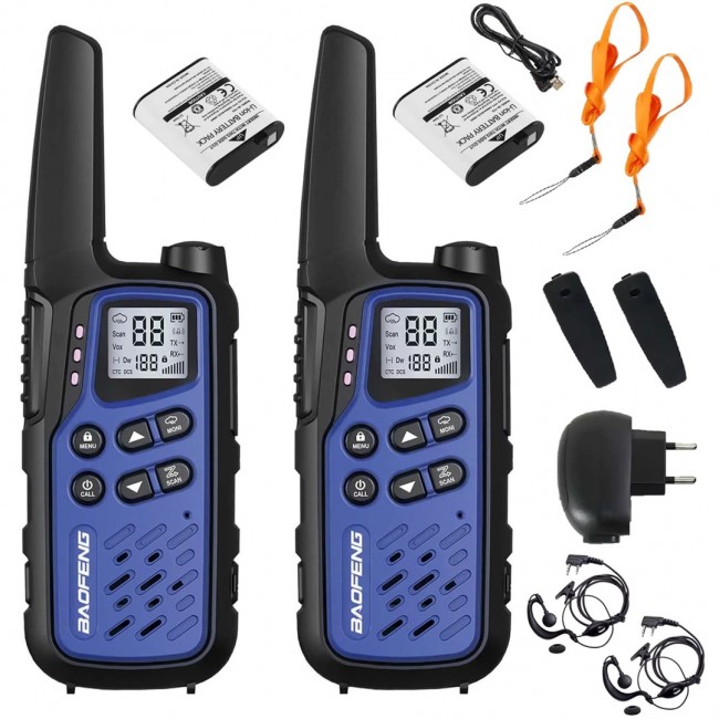 Walkie-Talkie Baofeng BF-T25E Dark Blue, 2 pieces