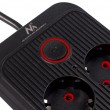 Maclean power strip, 6 socket extension + 4xUSB, 110-240V AC 50/60Hz, 2.1A max 2500W, 1.5 m, black, MCE389 B Maclean power strip, 6 socket extension + 4xUSB, 110-240V AC 50/60Hz, 2.1A max 2500W, 1.5 m, black, MCE389 B