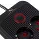 Maclean power strip, 6 socket extension + 4xUSB, 110-240V AC 50/60Hz, 2.1A max 2500W, 1.5 m, black, MCE389 B