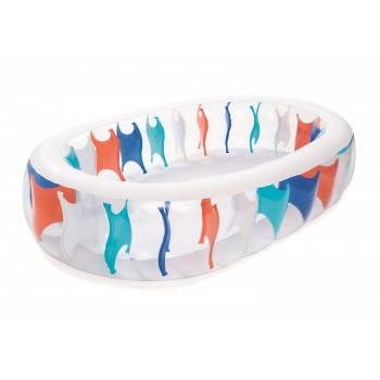 Bestway Inflatable Elliptic Family Pool 2.29m x 1.52m x 51cm - blue