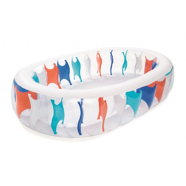 Bestway Inflatable Elliptic Family Pool 2.29m x 1.52m x 51cm - blue