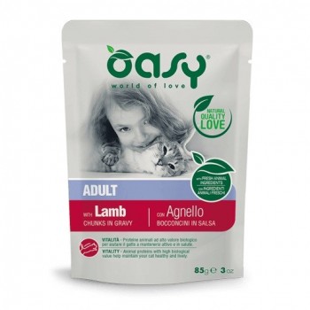 OASY Chunks in gravy Lamb - wet cat food - 85g
