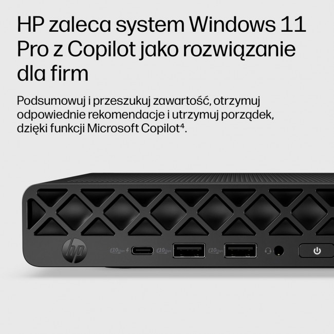HP EliteDesk 8 Mini G2i Desktop Next Gen AI PC Copilot+ PC Intel Core Ultra 5 322 16 GB DDR5-SDRAM 512 GB SSD Windows 11 Pro Mini PC