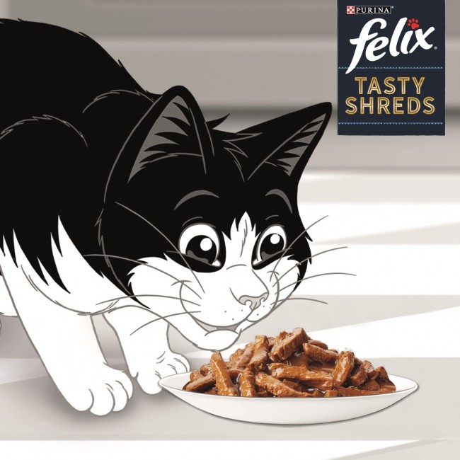 FELIX Tasty Shreds with salmon and tuna - 4x 80g