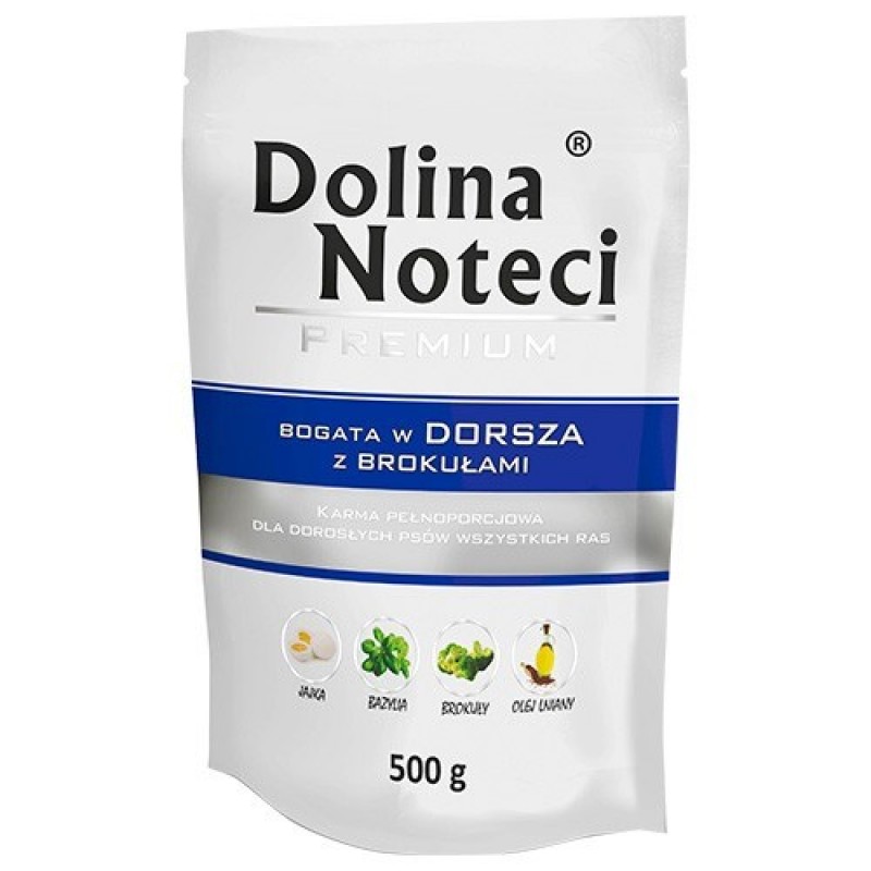 DOLINA NOTECI Premium Rich in cod with broccoli - Wet dog food - 500g DOLINA NOTECI Premium Rich in cod with broccoli - Wet dog food - 500g