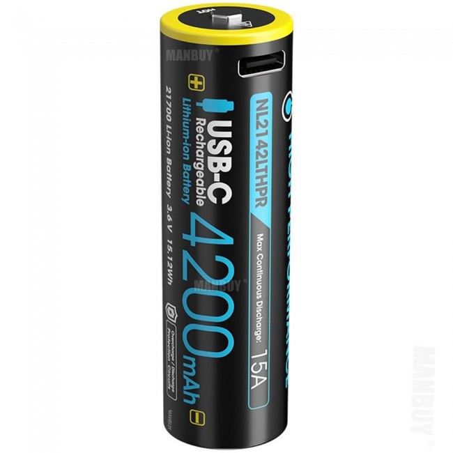 Nitecore NL2142LTHPR household battery Rechargeable battery 21700 Lithium-Ion (Li-Ion)