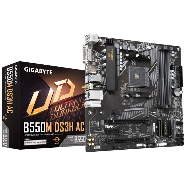 Gigabyte B550M DS3H Socket AM4 micro ATX AMD B550 Gigabyte B550M DS3H Socket AM4 micro ATX AMD B550