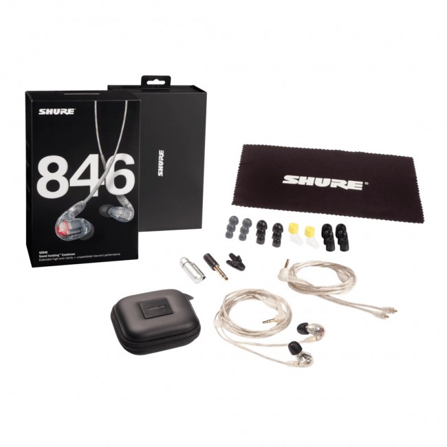 Shure Se846 Professional Headphones Wired In-ear Music Transparent Shure Se846 Professional Headphones Wired In-ear Music Transparent
