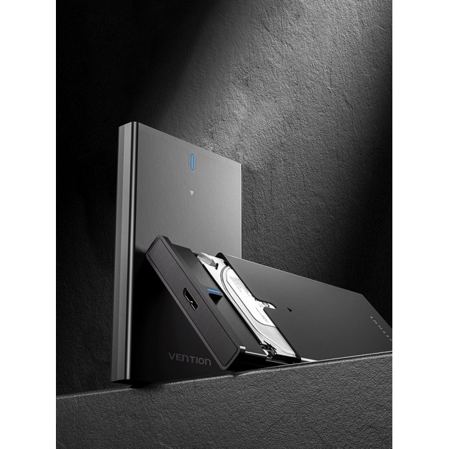 Vention 2.5 Inch SATA Hard Drive Enclosure (USB 3.0 Micro-B) Black Vention 2.5 Inch SATA Hard Drive Enclosure (USB 3.0 Micro-B) Black