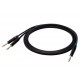 SSQ JSJM2 SS-1453 Cable Jack Stereo - 2x Jack Mono 2 m Black