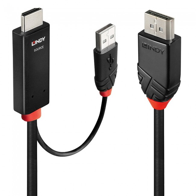 Lindy 3m HDMI to DisplayPort Cable Lindy 3m HDMI to DisplayPort Cable