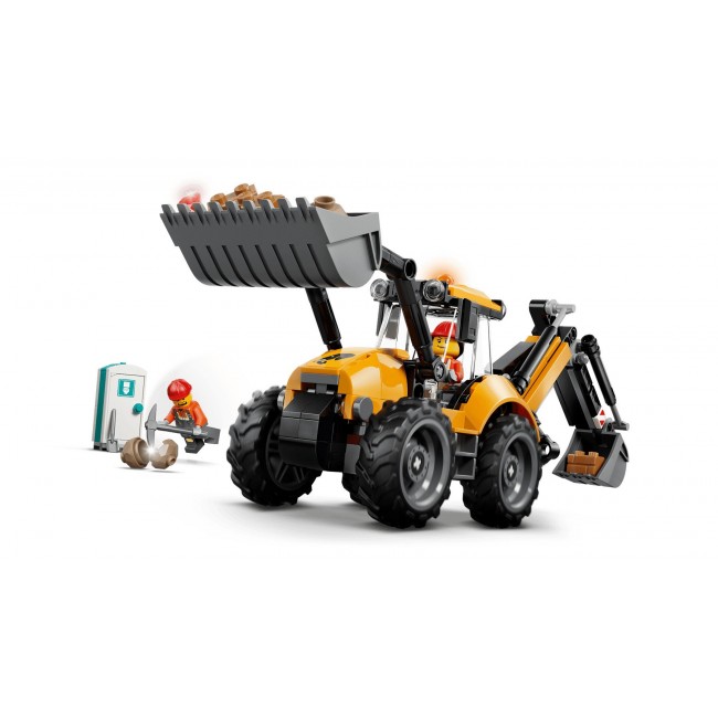 LEGO CITY 60480 Yellow Backhoe Loader