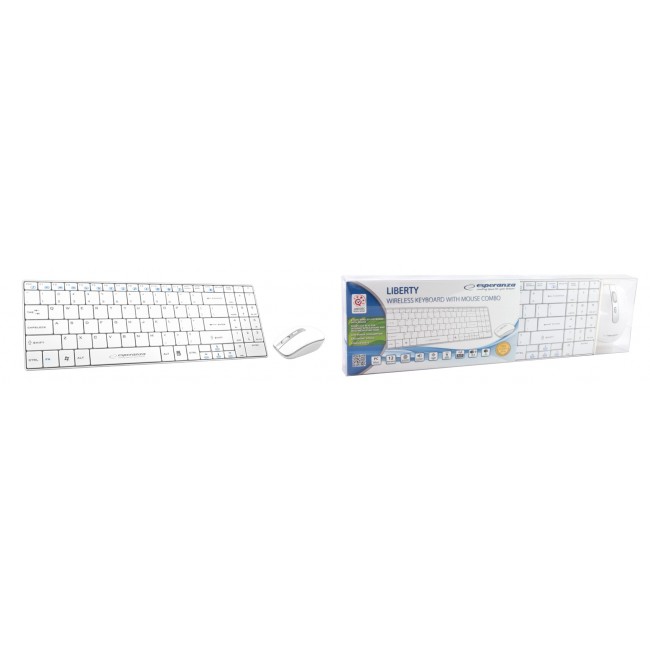Esperanza EK122W keyboard RF Wireless QWERTY White Esperanza EK122W keyboard RF Wireless QWERTY White