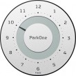 Needit ParkOne parking disc Black, White, Metallic Electronic