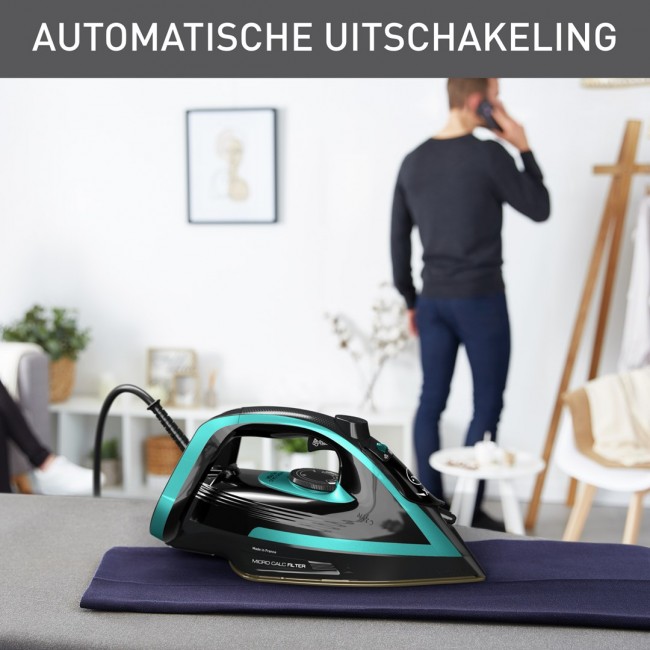 Tefal Puregliss FV8066 Dry & Steam iron Durilium AirGlide Autoclean soleplate 3000 W Black, Blue
