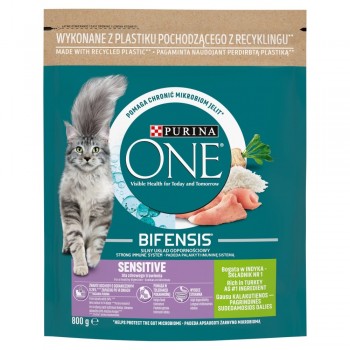 PURINA One Bifensis Adult Sensitive - dry cat food - 800 g