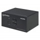 Manhattan HDMI KVM Switch 2-Port, 4K@30Hz, USB-A/3.5mm Audio/Mic Connections, Cables included, Audio Support, Control 2x computers from one pc/mouse/screen, USB Powered, Black, Three Year Warranty, Boxed
