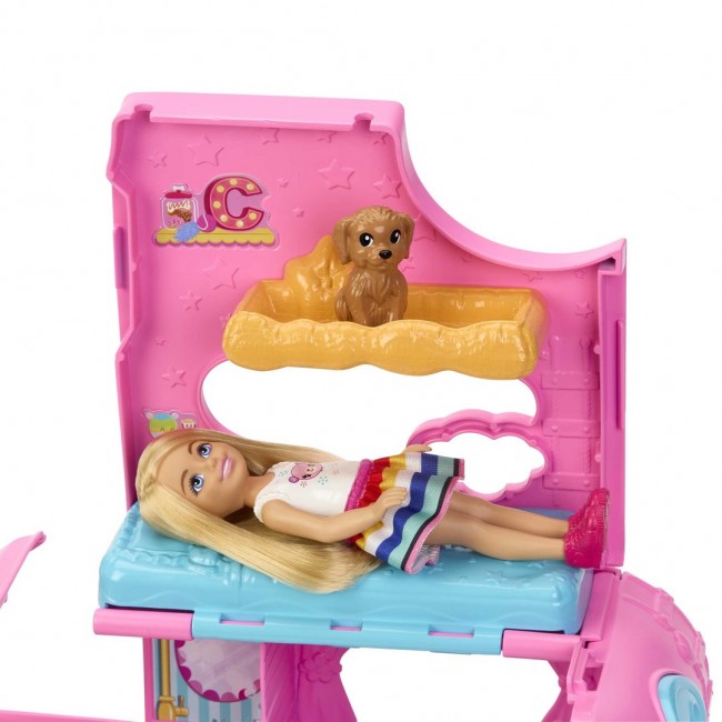 Barbie Chelsea 2-in-1 Camper Playset with Small Doll, 2 Pets & 15 Accessories Barbie Chelsea 2-in-1 Camper Playset with Small Doll, 2 Pets & 15 Accessories