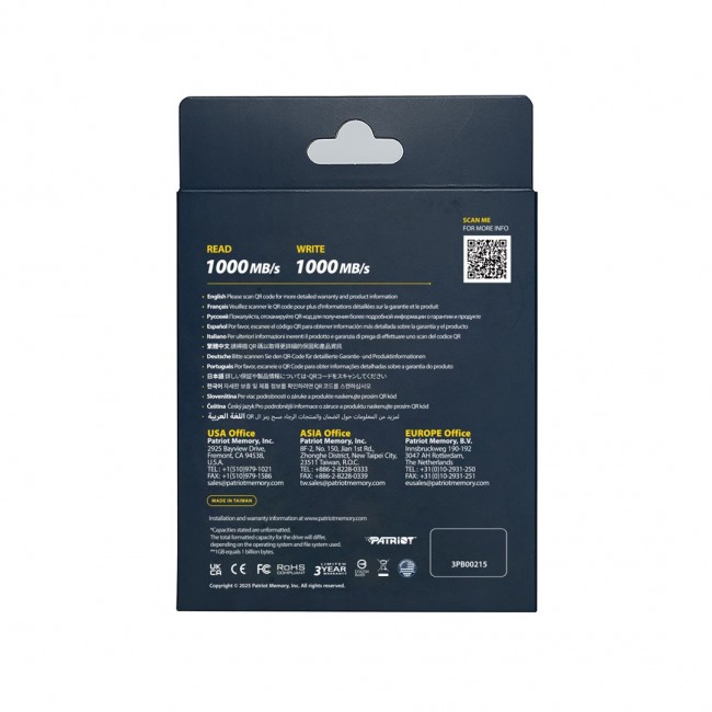 Patriot Memory Transporter Lite 2 TB USB Type-C 3.2 Gen 2 (3.1 Gen 2) (PTPL2TBPECB) Black Patriot Memory Transporter Lite 2 TB USB Type-C 3.2 Gen 2 (3.1 Gen 2) (PTPL2TBPECB) Black
