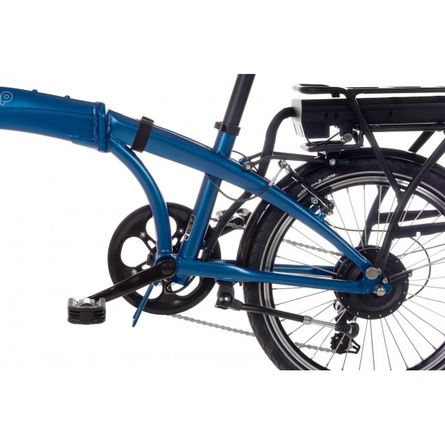 Snapp City-E folding electric bicycle, blue