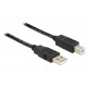DeLOCK 20m, USB2.0-A - USB2.0-B USB cable USB A USB B Black
