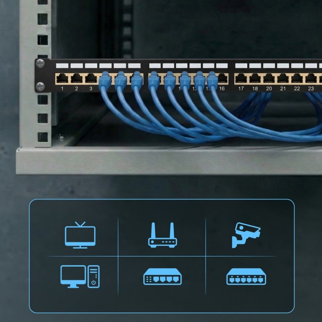 Extralink CAT6 STP V2 | Patchpanel | 24 Ports