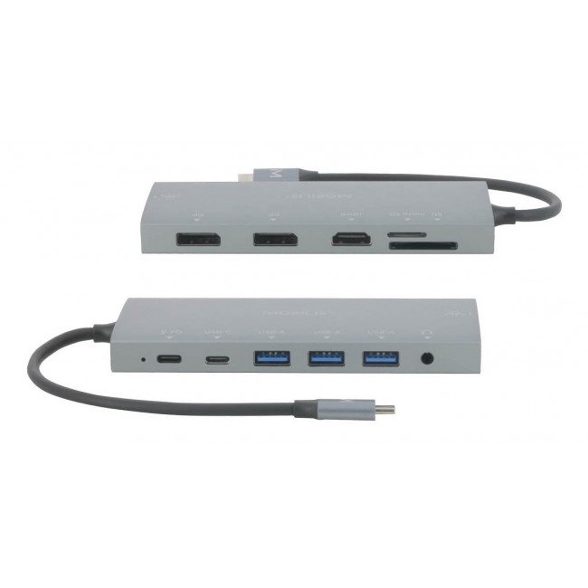 Mobilis 020028 laptop dock/port replicator Wired USB 3.2 Gen 1 (3.1 Gen 1) Type-C Grey