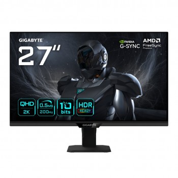 GIGABYTE G27Q20T 27 QHD Gaming Monitor - 2560 x 1440, 200Hz, 0.5ms, 350 cd/m , G-Sync Compatible, FreeSync Premium, HDR10, HDMI 2.0, Displayport 1.4