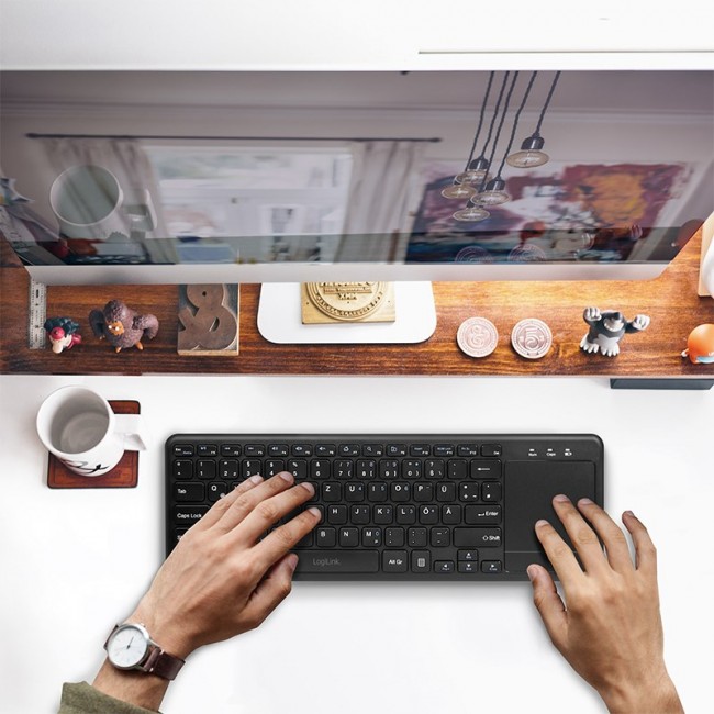 LogiLink ID0188 keyboard Home RF Wireless QWERTZ Black