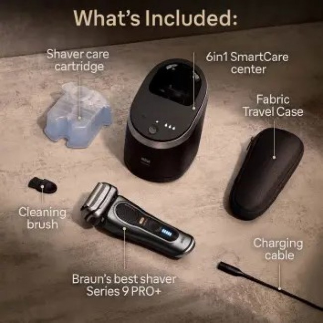 Braun Series 9 Pro+ 9565cc Wet & Dry Foil shaver Trimmer Metallic
