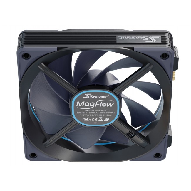 Seasonic MagFlow 1-Fan Kit Computer case 12 cm Black 1 pc(s) Seasonic MagFlow 1-Fan Kit Computer case 12 cm Black 1 pc(s)